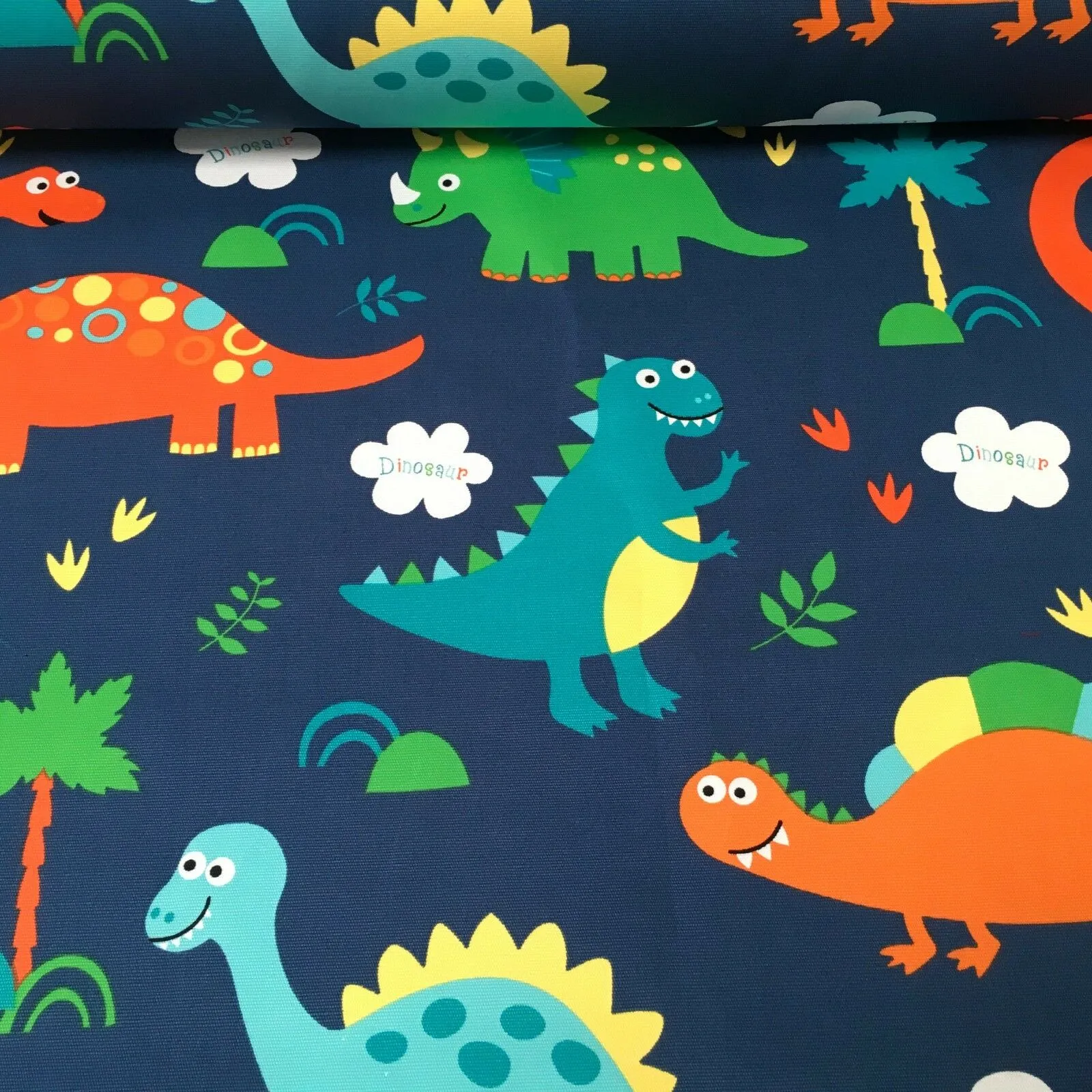 100% Cotton Canvas Novelty Dinosaurs Printed Craft Fabric 58" Wide Mtex MK856