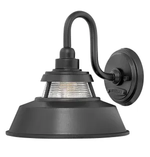 10"H Troyer 1-Light Medium Outdoor Wall Light in Black