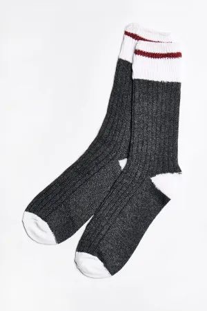 ALAMAE Women's Striped Crew Socks