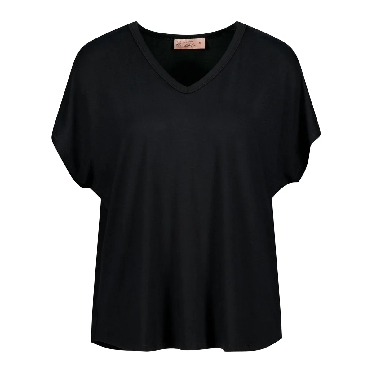 Alexa v-neck tee - black