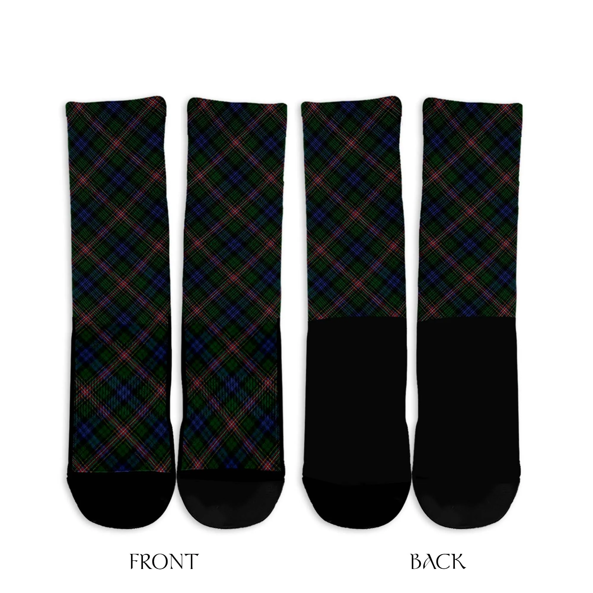 Allison Tartan Crew Socks Cross Tartan Style