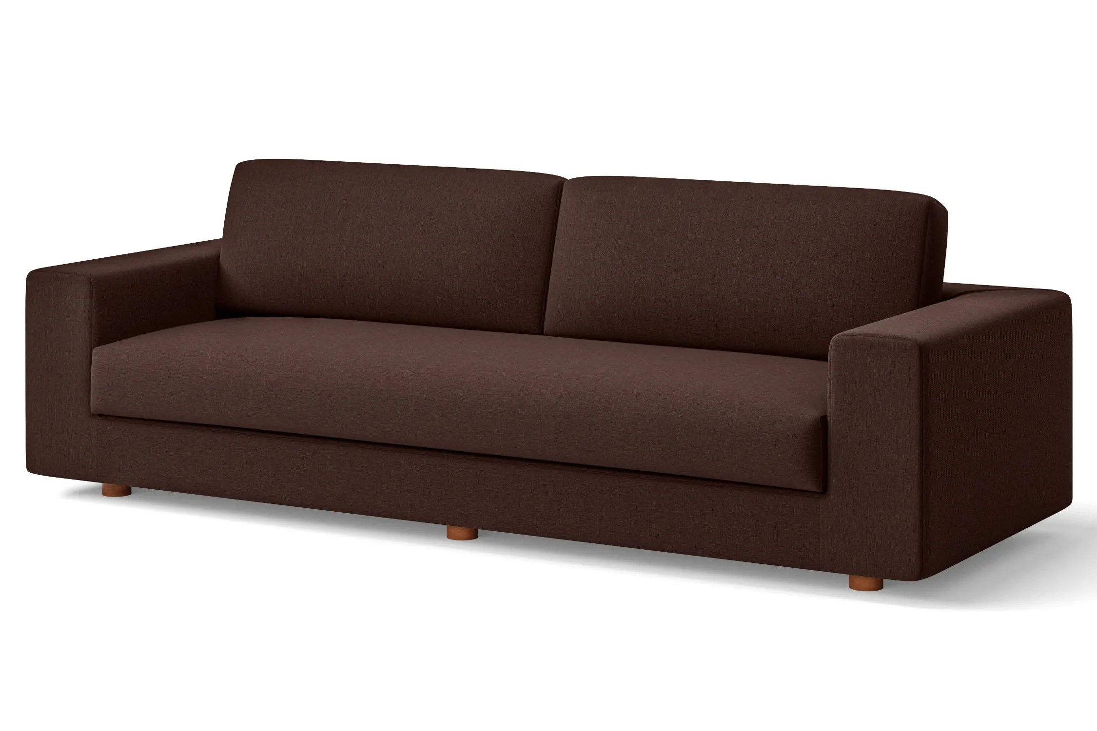 Arezzo 4 Seater Sofa Coffee Brown Linen Fabric