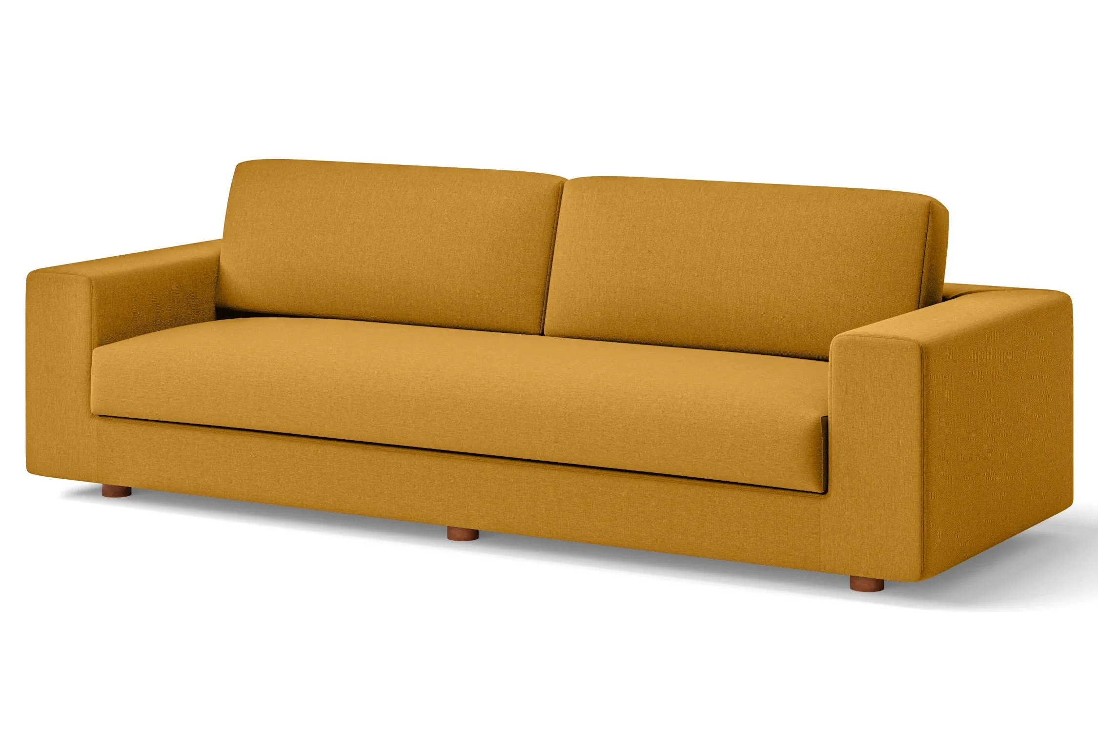 Arezzo 4 Seater Sofa Yellow Linen Fabric