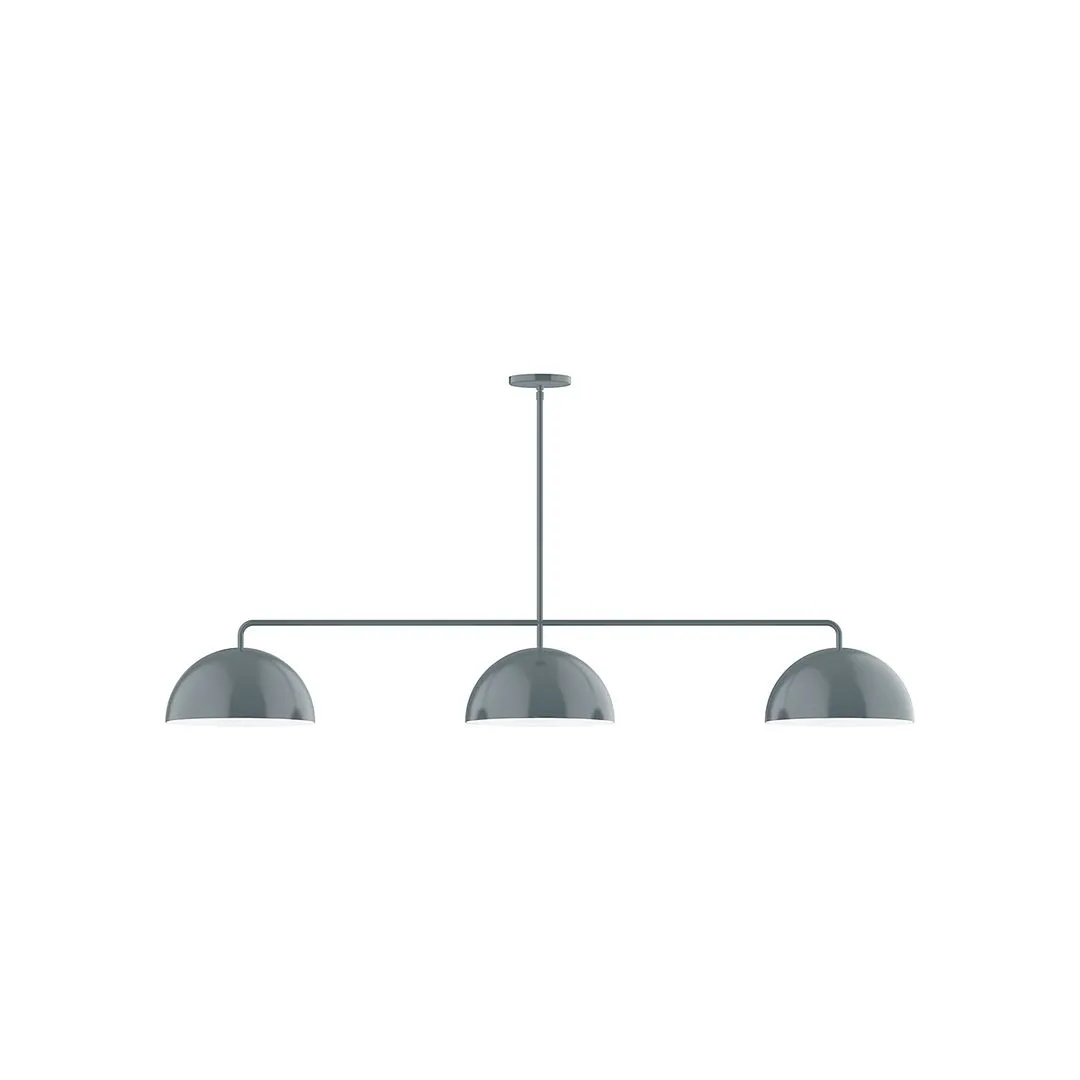 Axis Arcade 3-Light Stem Hung Pendant in Slate Gray