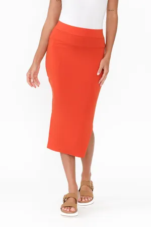 Bettina Burnt Orange Bamboo Skirt