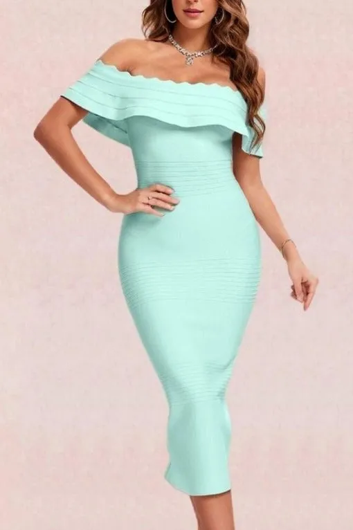 Billie Bandage Midi Dress - Mint Green