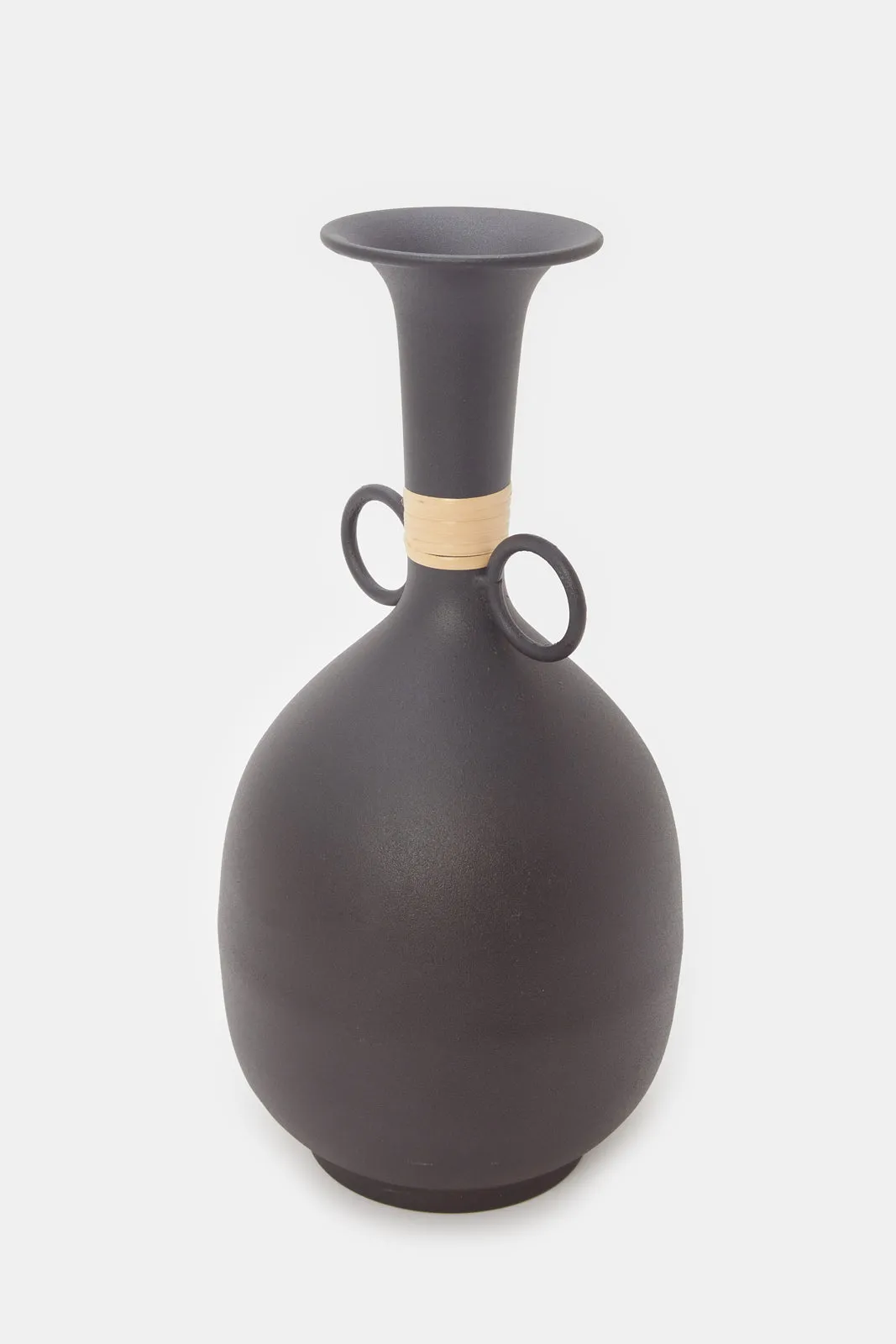 Black Plain Décor Vase(M)