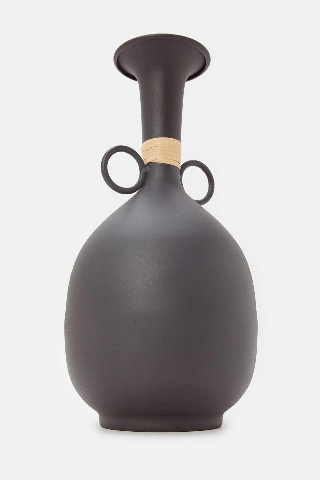 Black Plain Décor Vase(M)