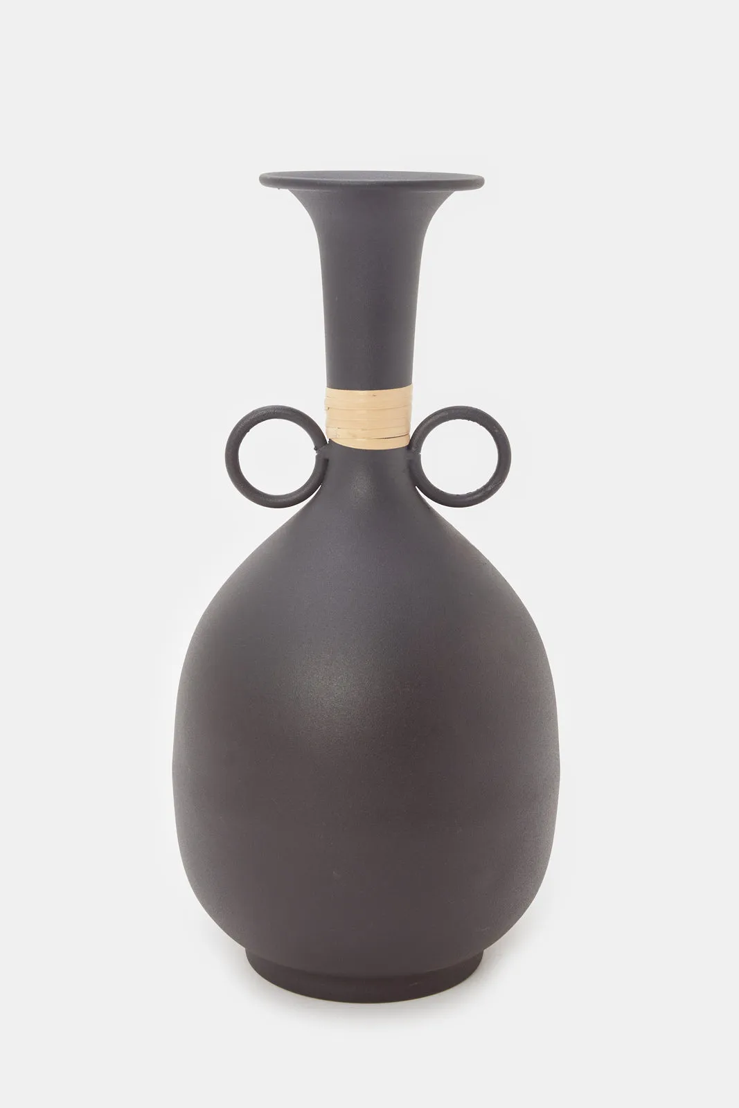 Black Plain Décor Vase(M)