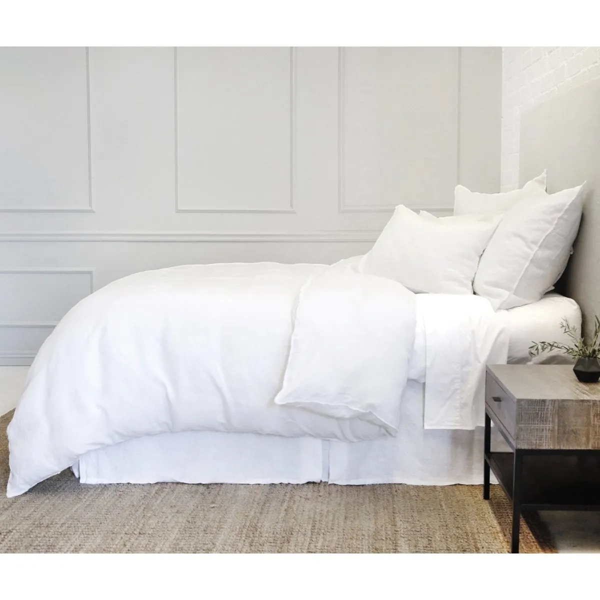 Blair White Linen Bedding by Pom Pom at Home