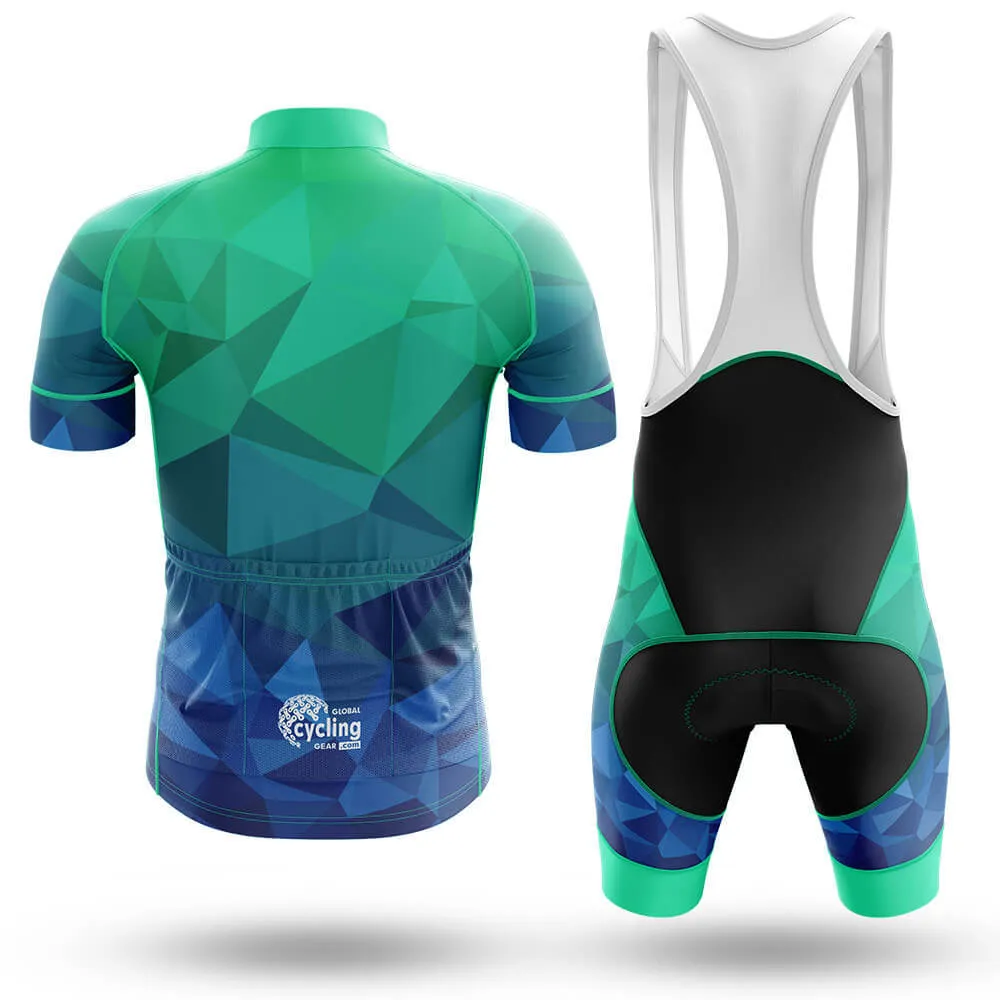 Blue Green Polygon - Men's Cycling Kit