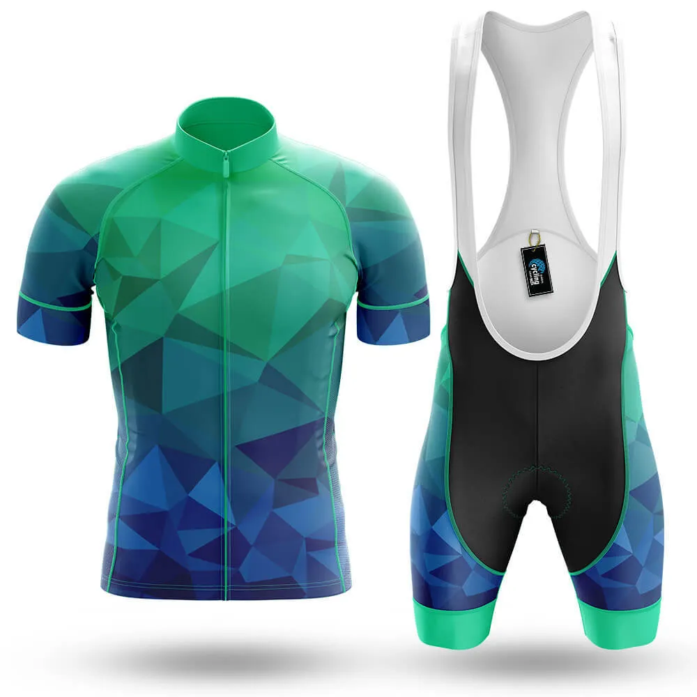 Blue Green Polygon - Men's Cycling Kit