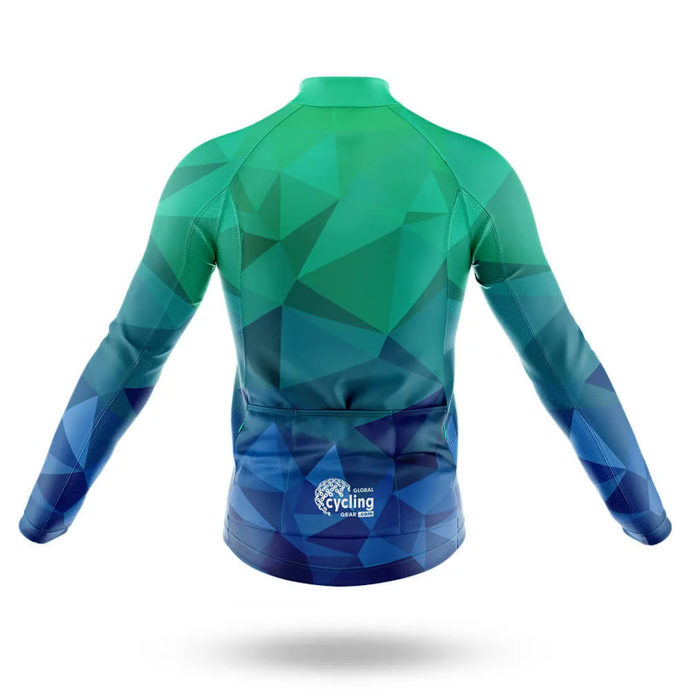 Blue Green Polygon - Men's Cycling Kit