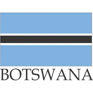 Botswana Embroidered Flag Badge