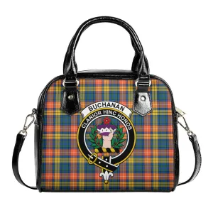 Buchanan Ancient Tartan Shoulder Handbags with Family Crest