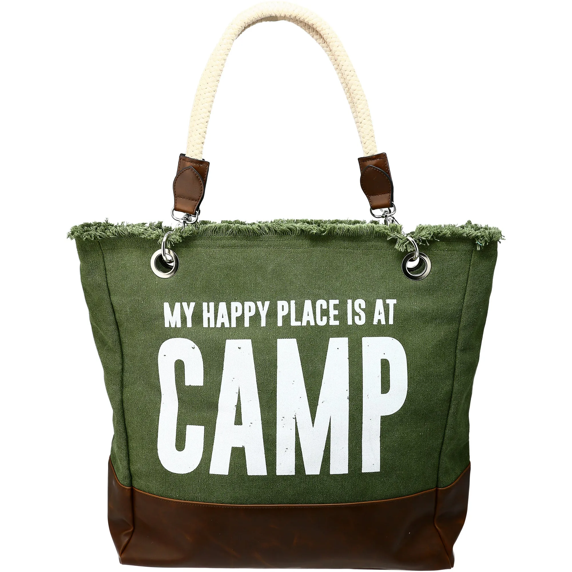 Camping 18" x 15" Canvas Tote