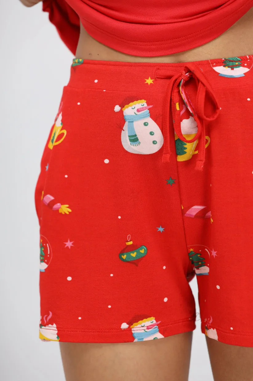 Christmas Cheer Modal Shorts Set