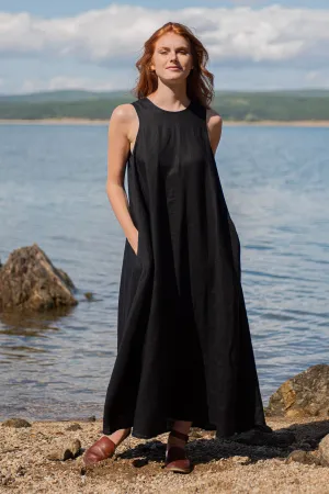 Classic Linen Maxi Dress