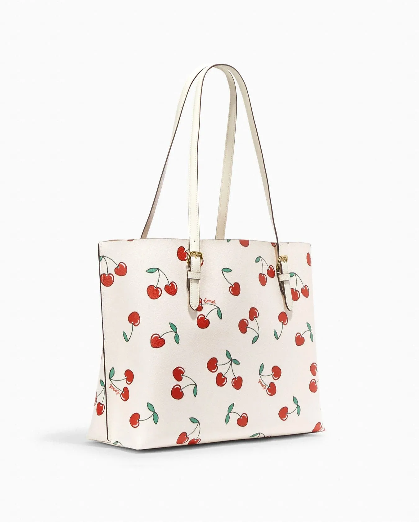 Coach Mollie Tote With Heart Cherry Print