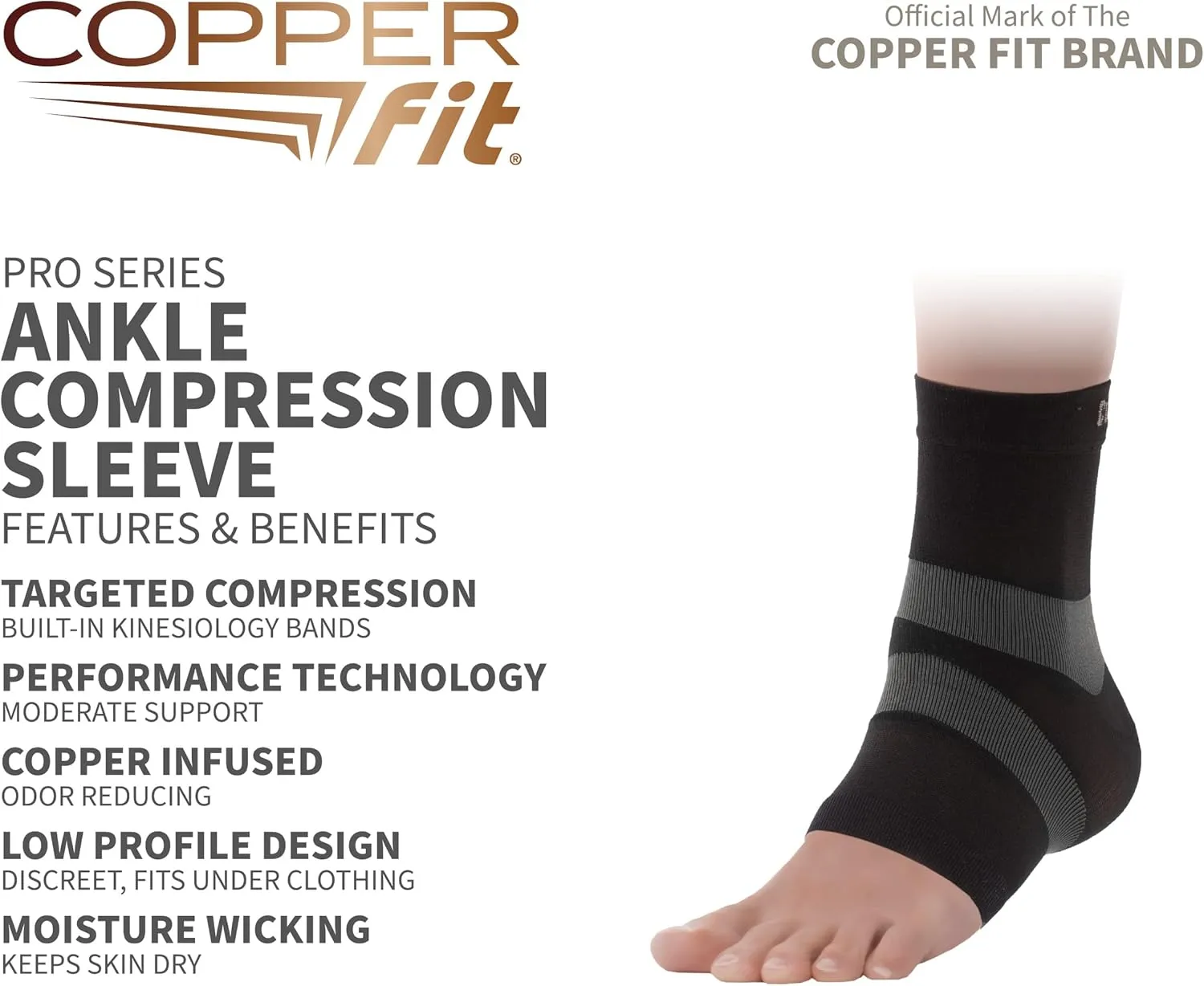 Copper Fit Pro Series Ankle Compression Sleeve