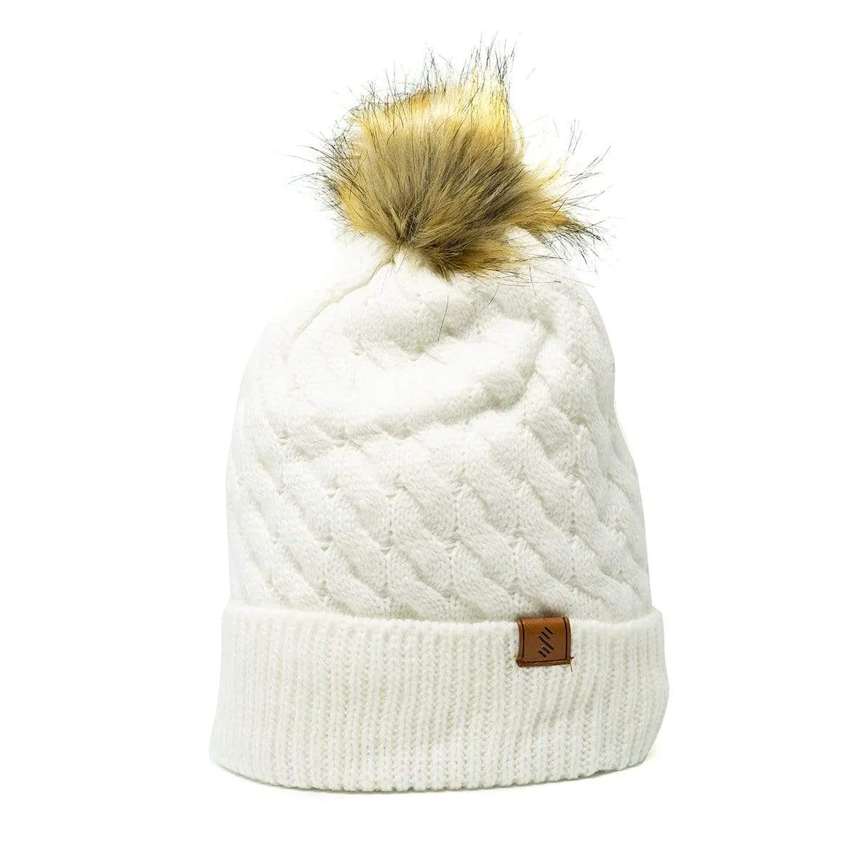 Cozy Pom Beanie - White