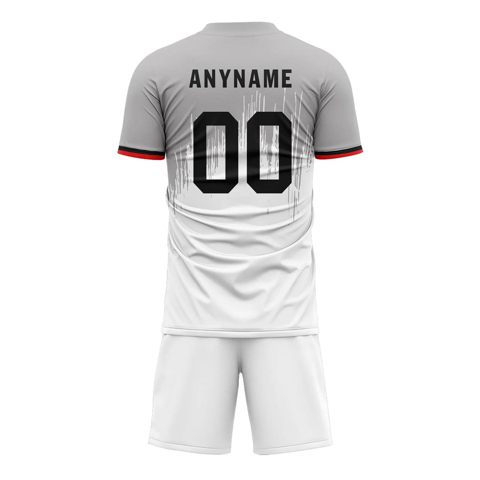 Custom Gray White Soccer Sets Jersey Personalized SCJ101-D28027