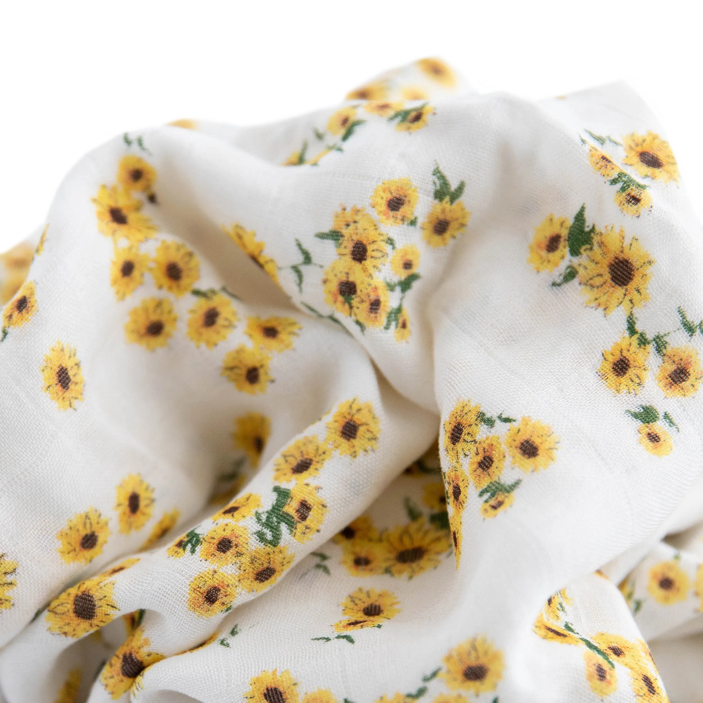 Deluxe Muslin Swaddle Blanket - Ditsy Sunflower