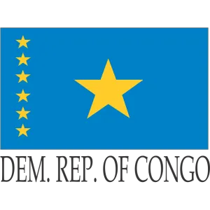 Democratic Republic of Congo Embroidered Flag Badge