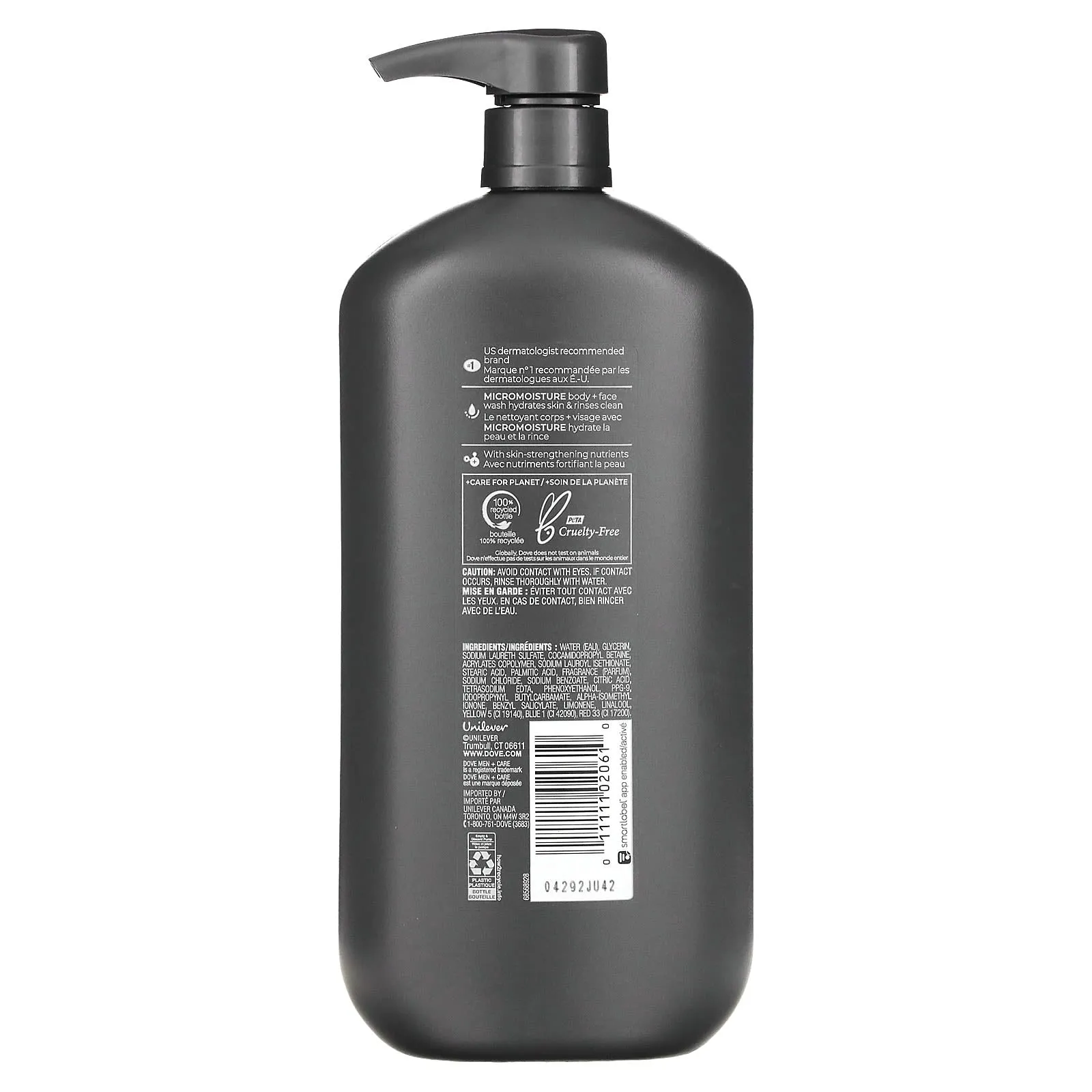 Dove shower and body gel, comfortable cleansing, 887 ml