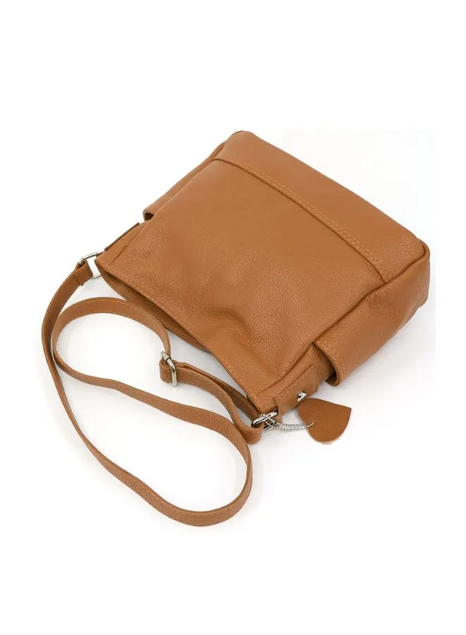 Effetty Leather Sling Bag for Women with Side Compartments