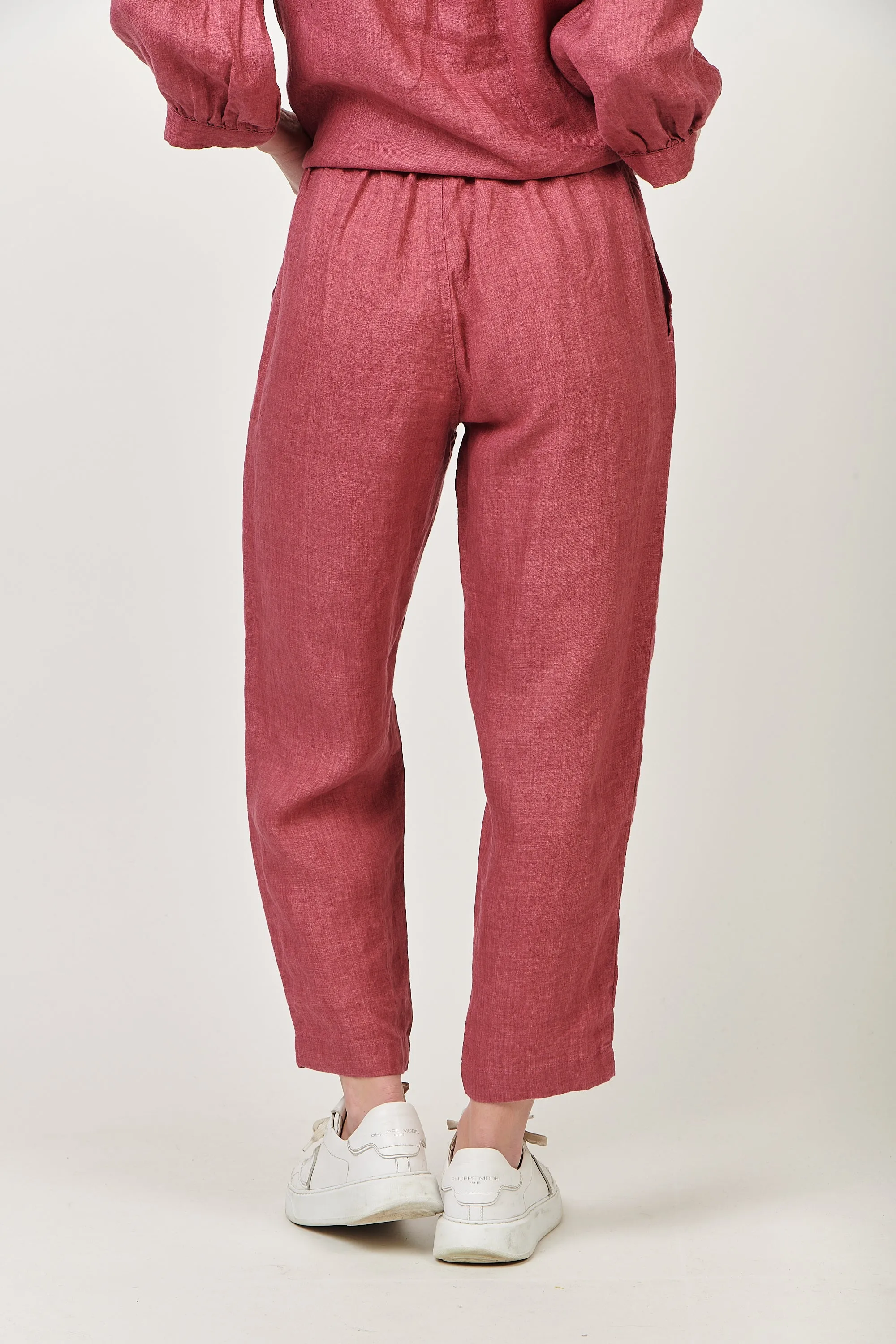 GA464 Linen Pant in Rhubarb