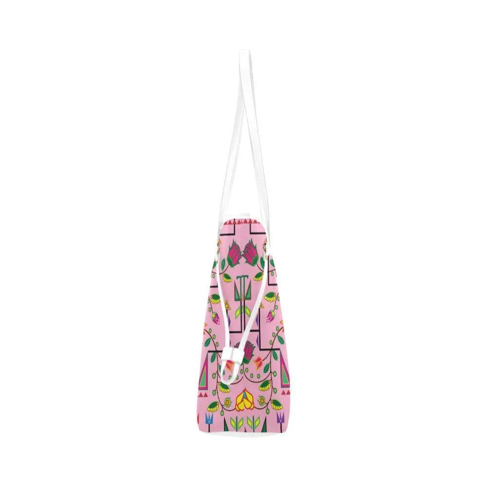 Geometric Floral Summer - Sunset Clover Canvas Tote Bag