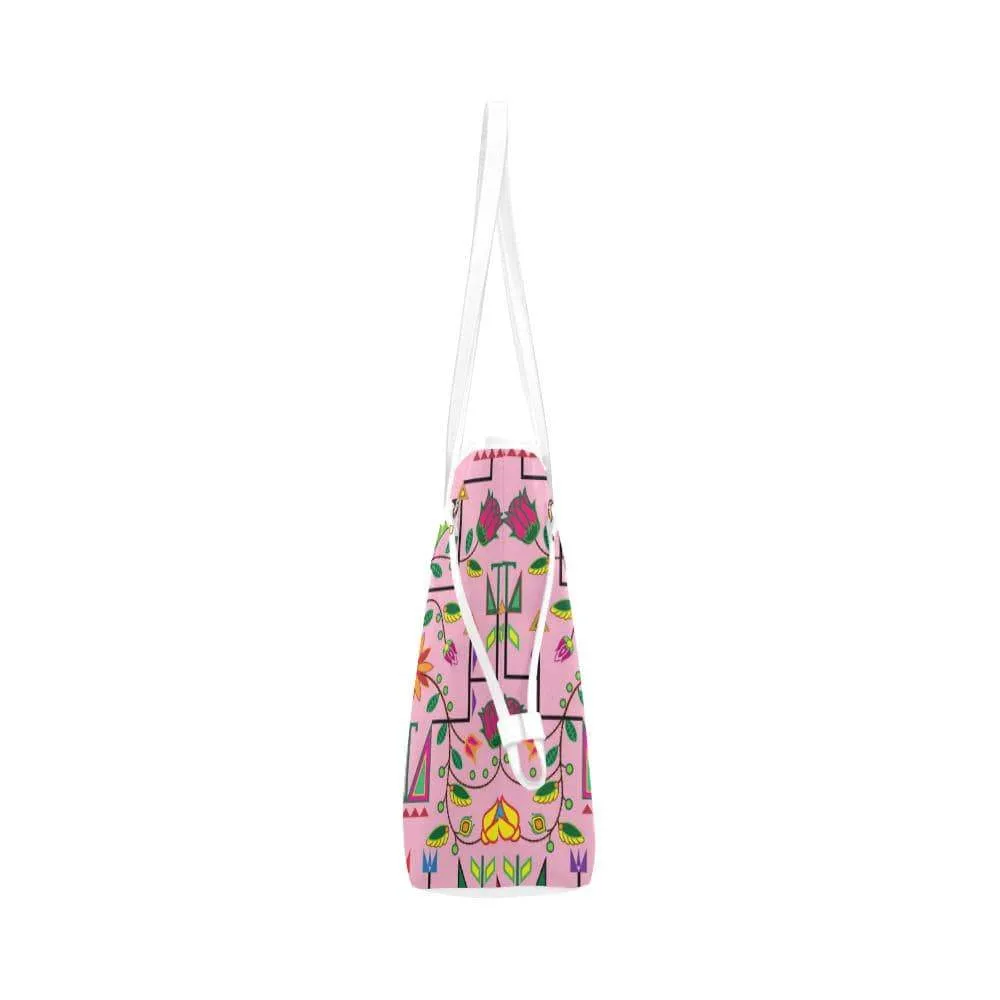 Geometric Floral Summer - Sunset Clover Canvas Tote Bag