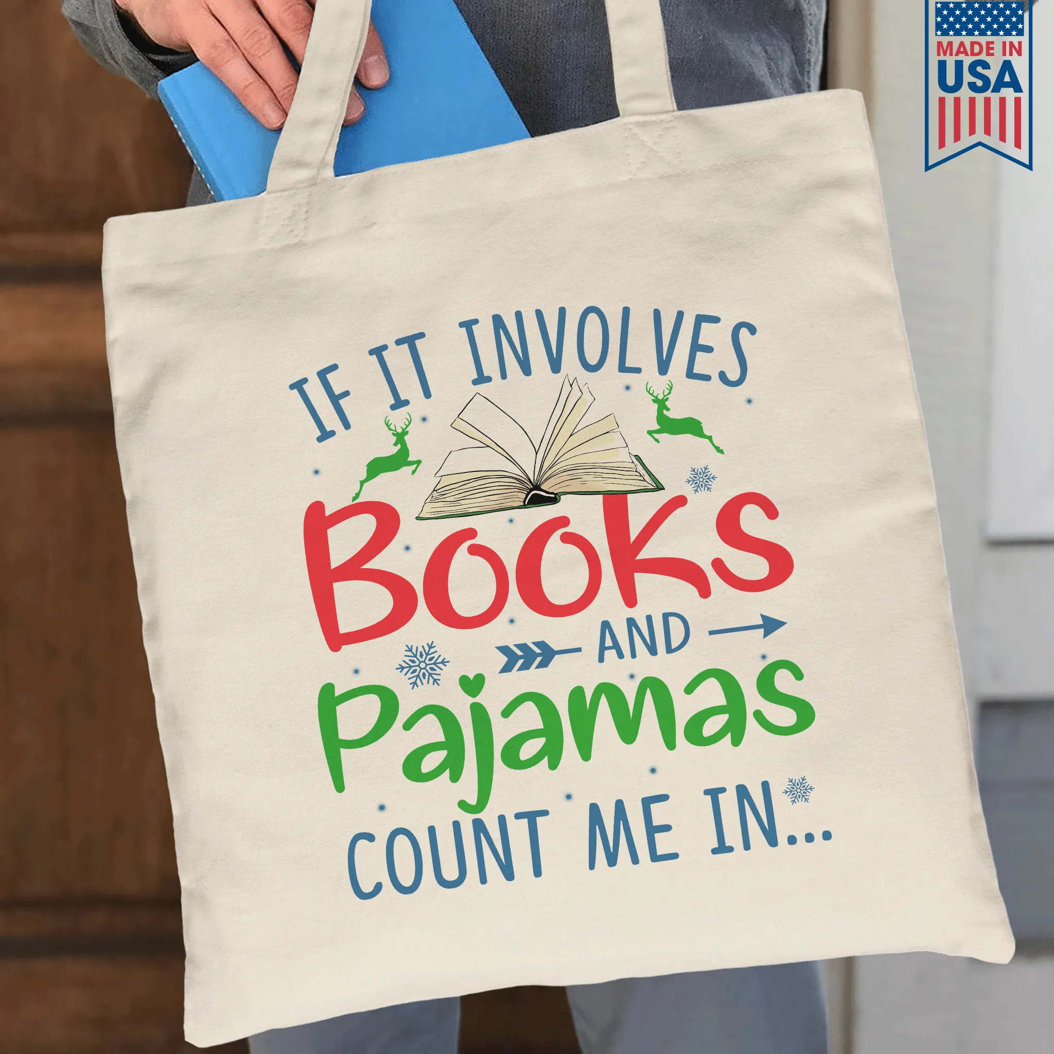 If It Involves Books And Pajamas Count Me In Book Lovers Gift TBW263