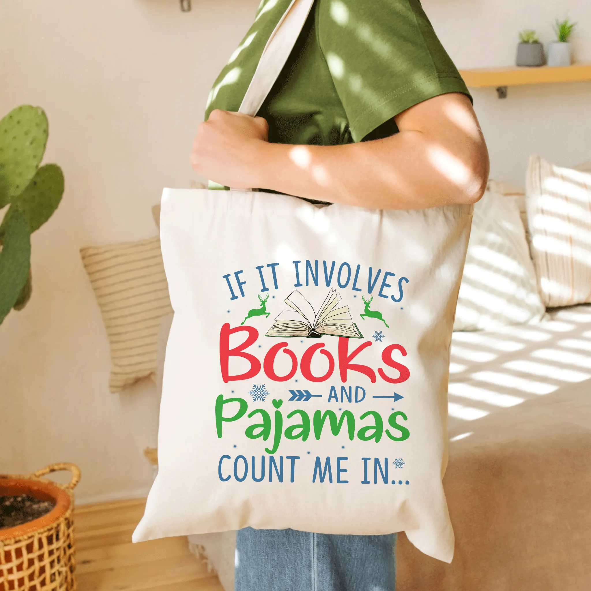 If It Involves Books And Pajamas Count Me In Book Lovers Gift TBW263