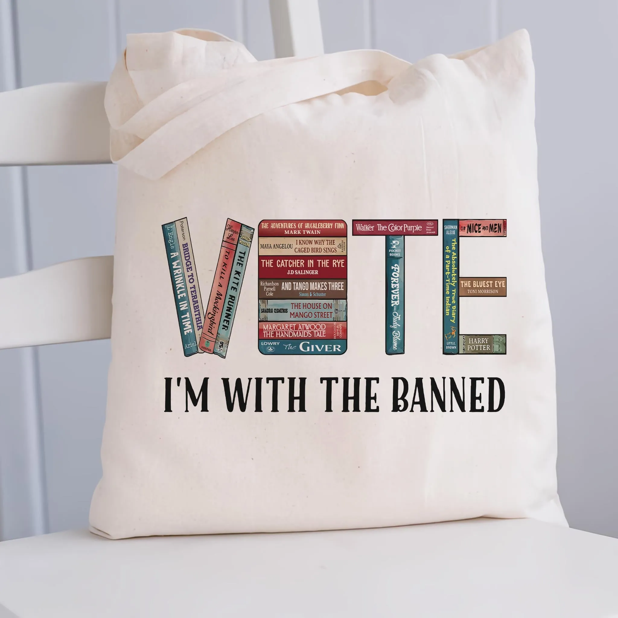 I'm With The Banned V Book Lovers Gift TBW551