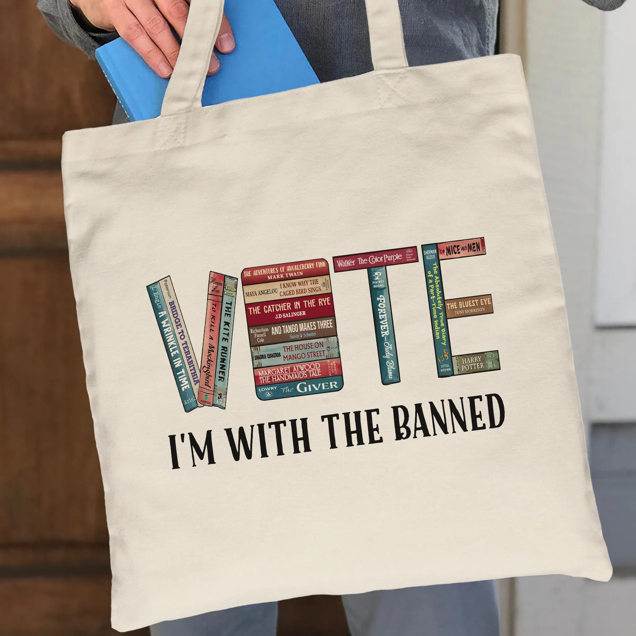 I'm With The Banned V Book Lovers Gift TBW551