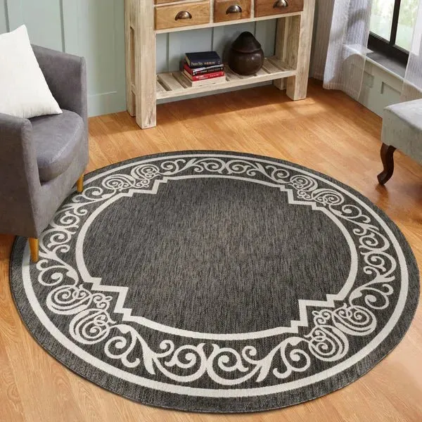 Kilimanjaro 81755AWH Anthracite White Rug