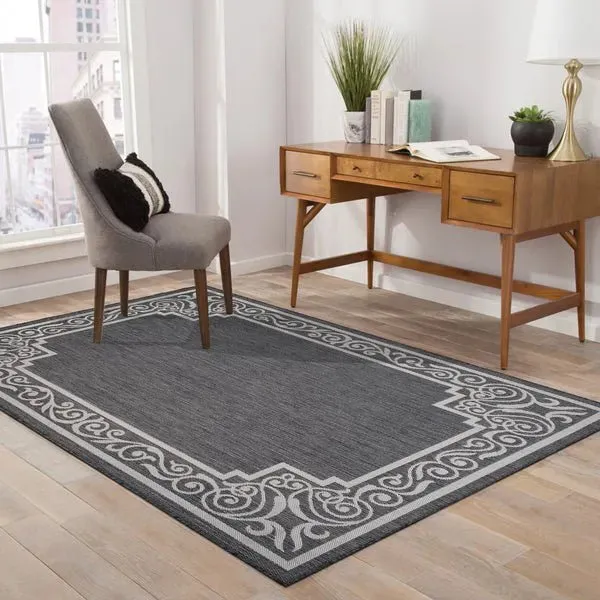 Kilimanjaro 81755AWH Anthracite White Rug