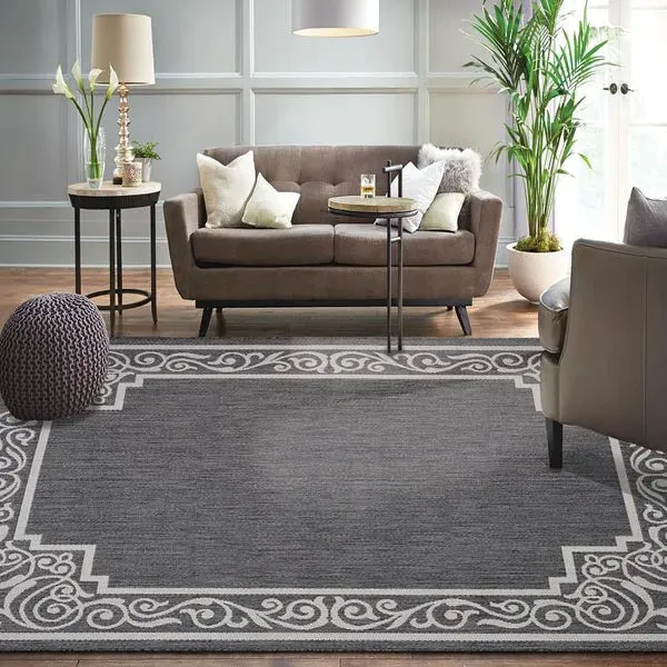 Kilimanjaro 81755AWH Anthracite White Rug