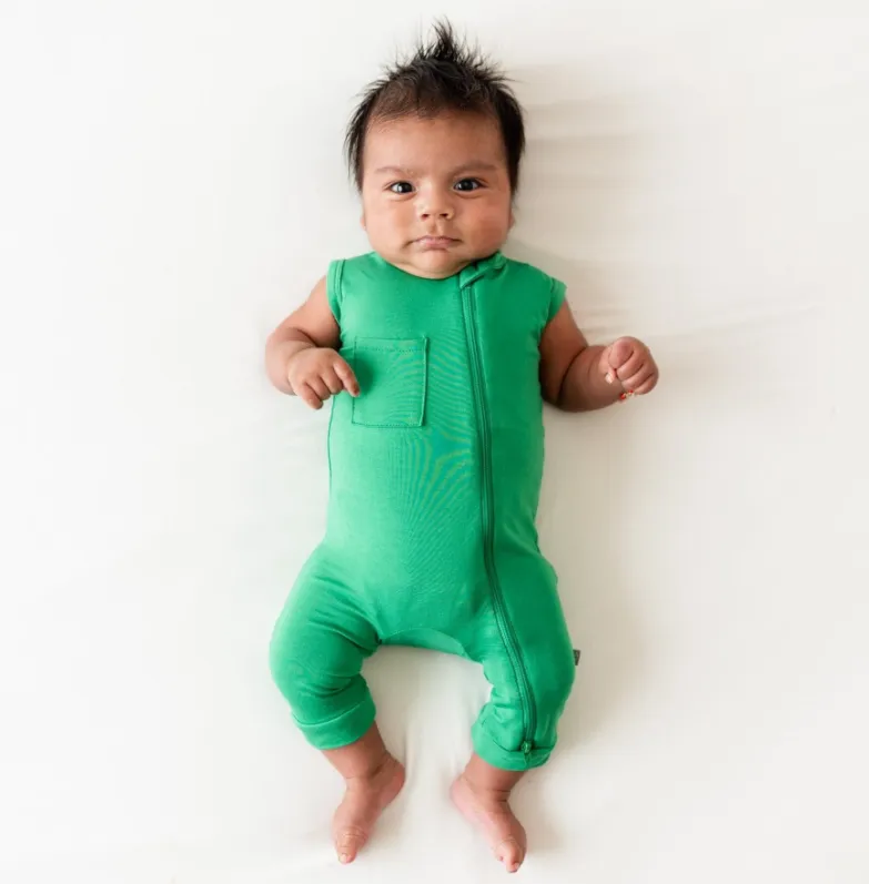 Kyte Baby - Zipper Sleeveless Romper In Fern