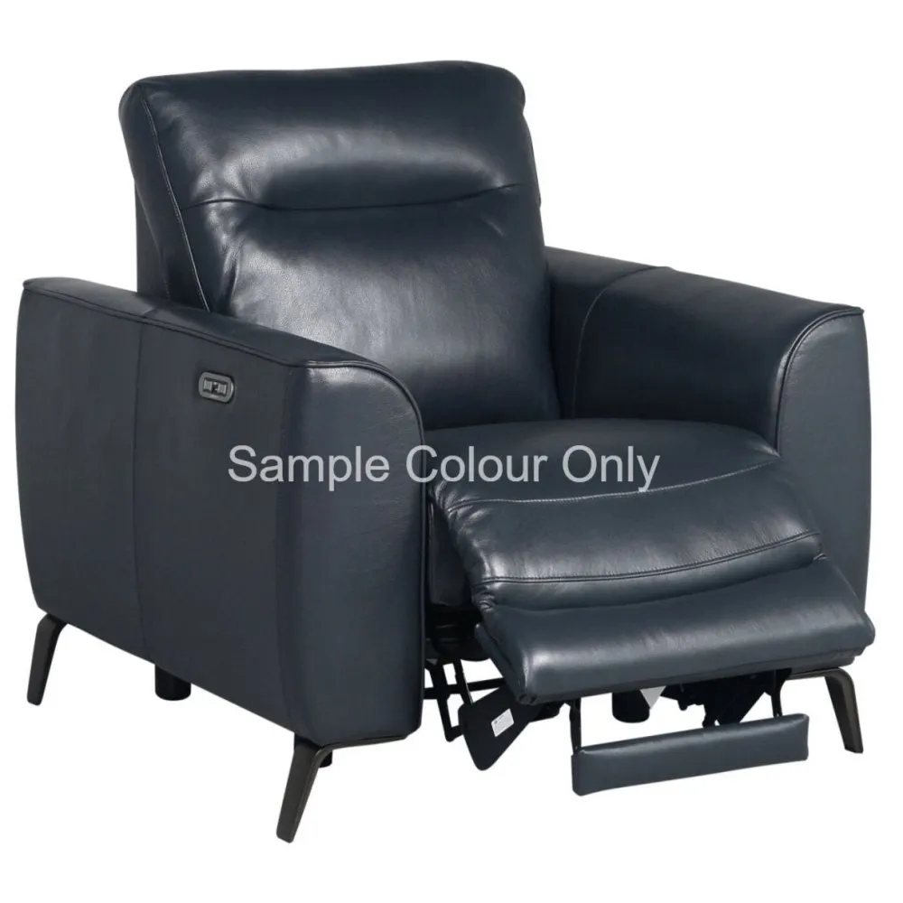 La-Z-Boy Colorado Recliner in Jersey Ocean Leather - Clearance Item