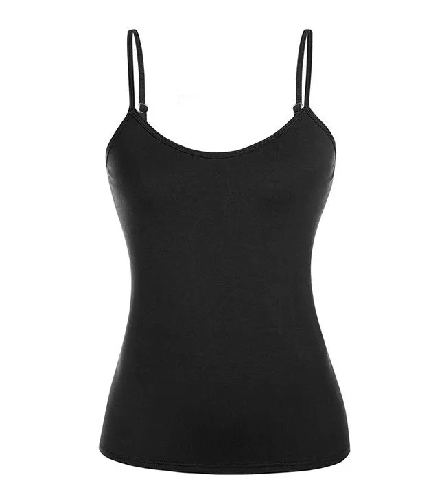 Ladies Cami Fitted Rib-Knit Tank Top