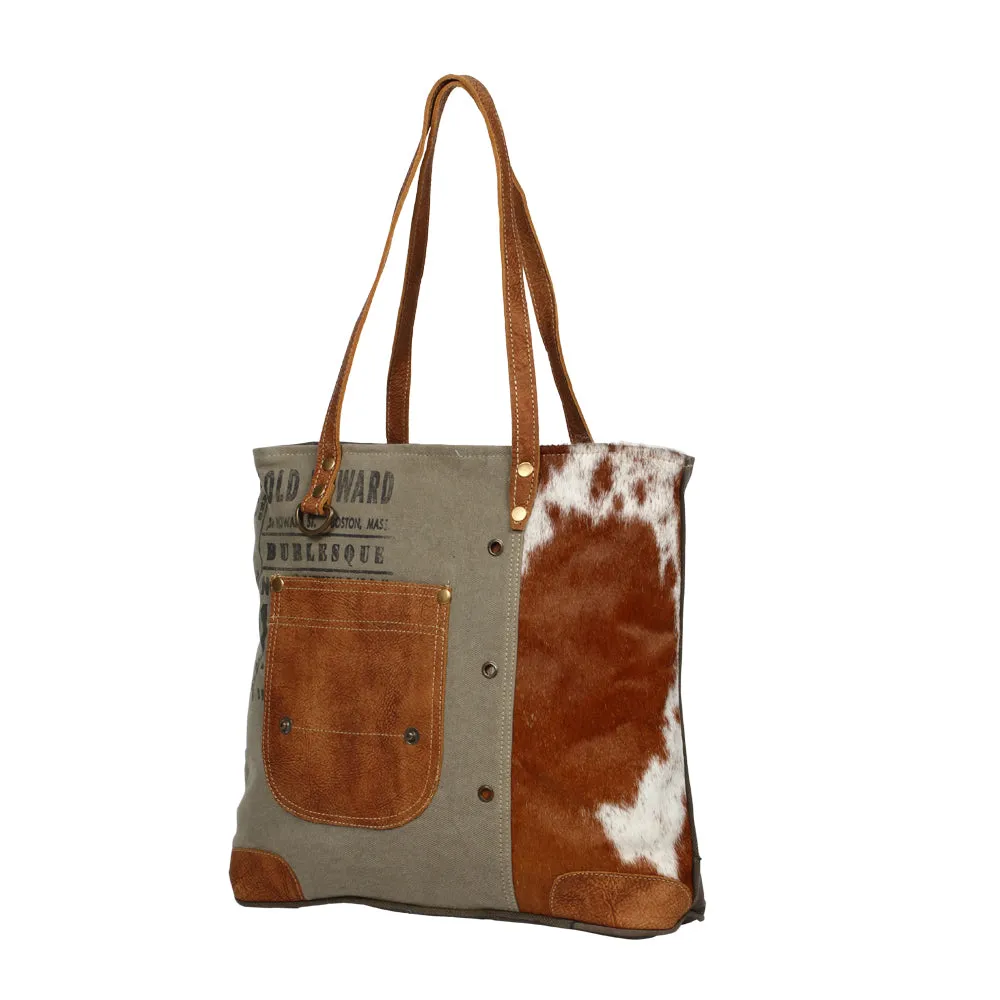 Leather Pocket Tote Bag