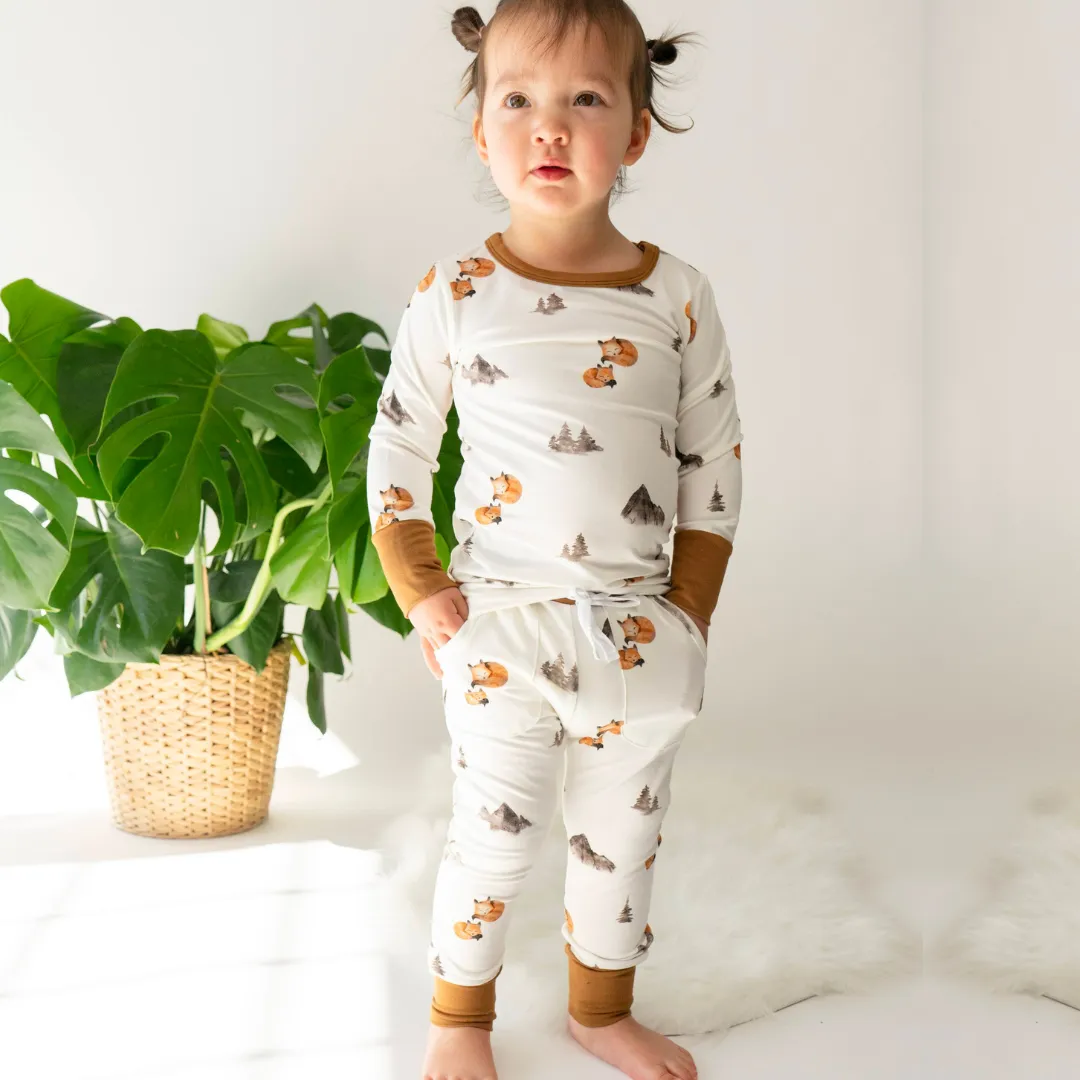 Long Sleeve PJ Set - Foxes