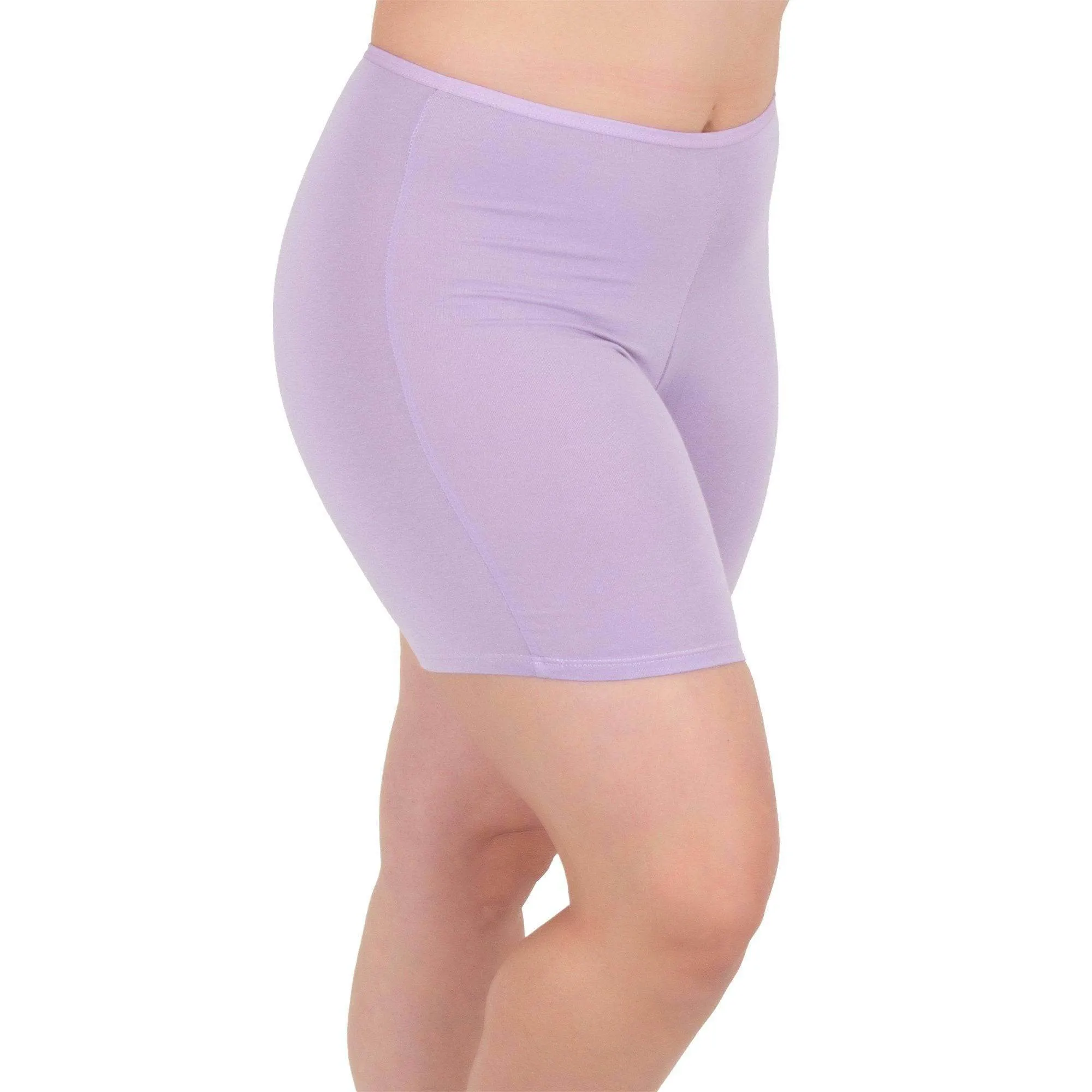 Lux Cotton Anti Thigh Chafing Underwear Short 7" | Lilac