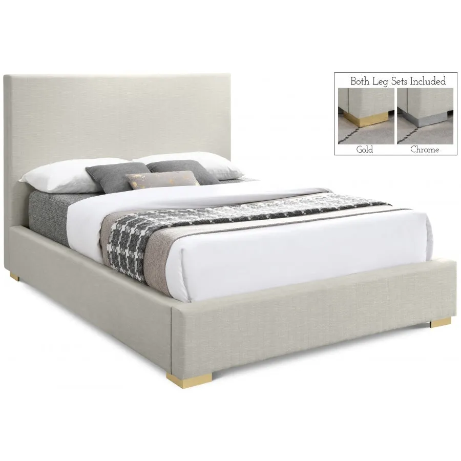 Meridian Furniture Crosby Linen Textured Bed