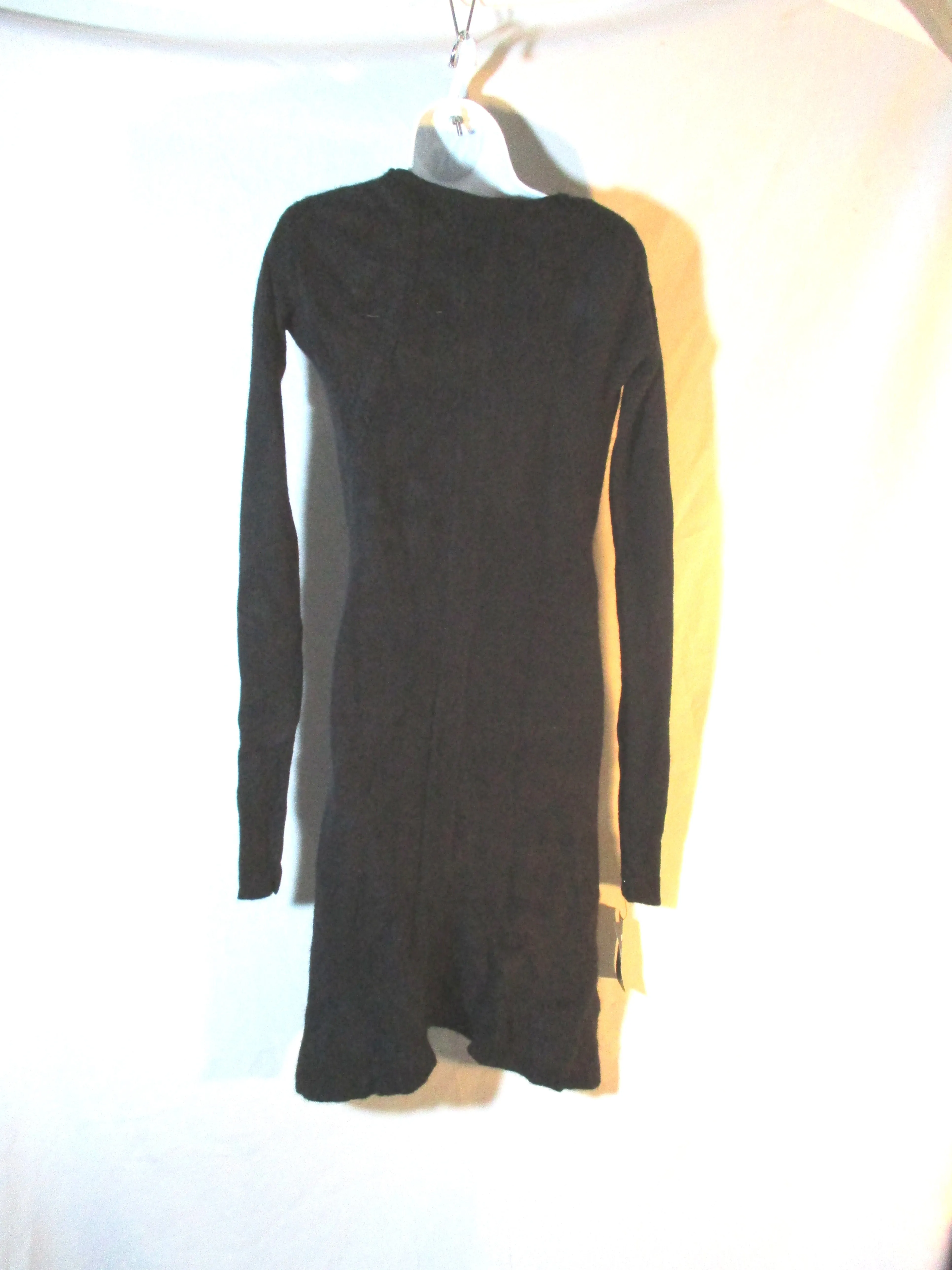 NEW NWT RICK OWENS 100% Cashmere Clingy Jersey Dress S Black