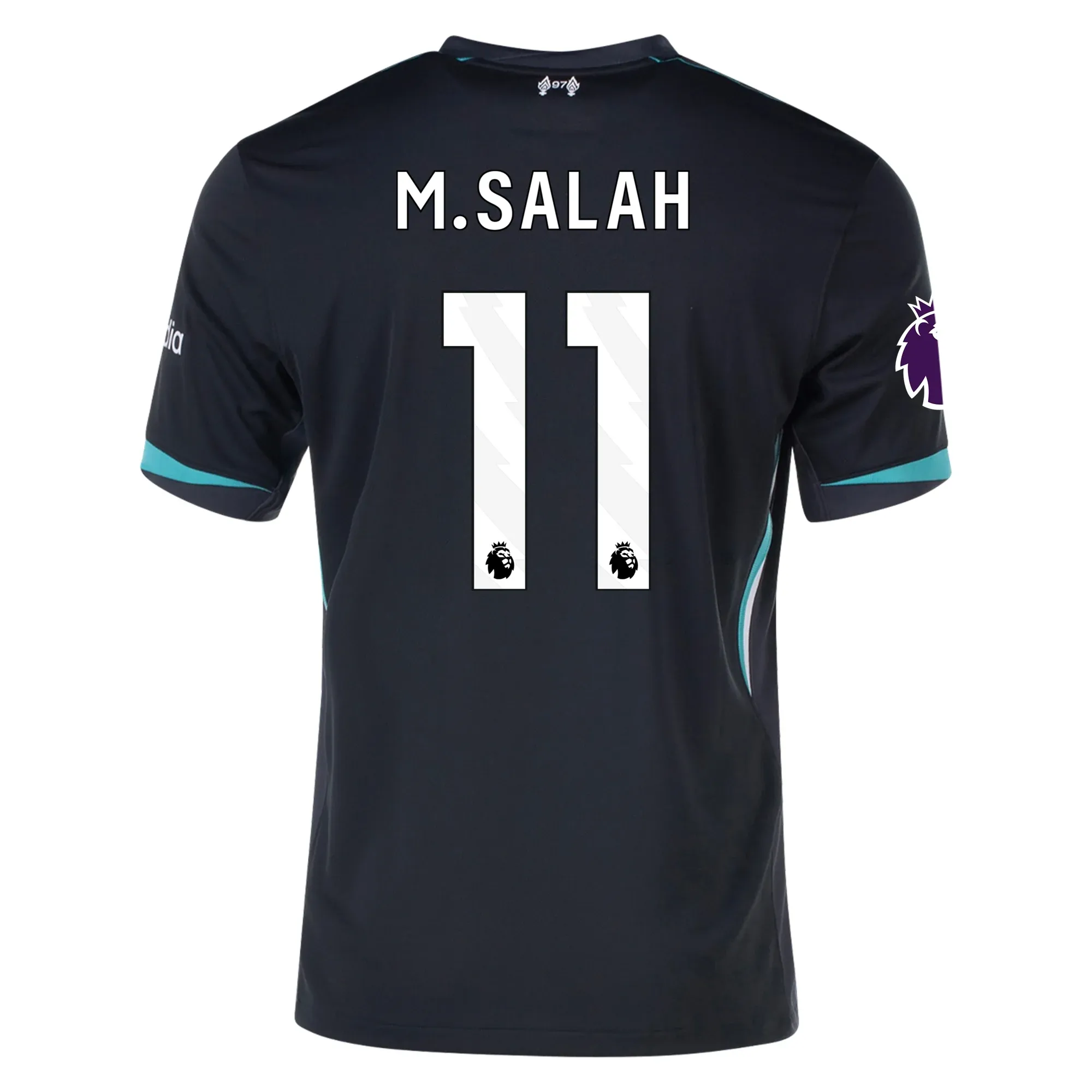 Nike Liverpool Mohamed Salah Away Jersey w/ EPL Patch 24/25 (Night Forest/Washed Teal)