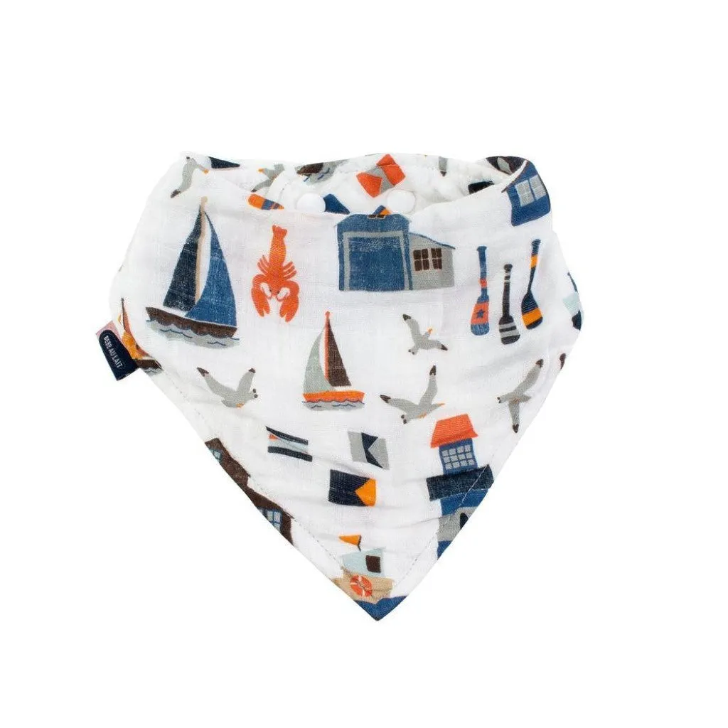 Oh So Soft Muslin Bandana Bib - Nautical